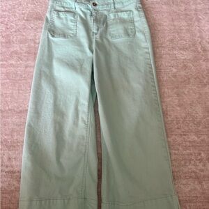 Mint Green Wide-Leg Women's Pants